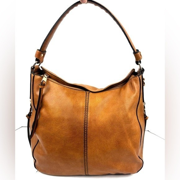 Handbags - Realer Hobo Camel colored Faux Leather Shoulder Bag